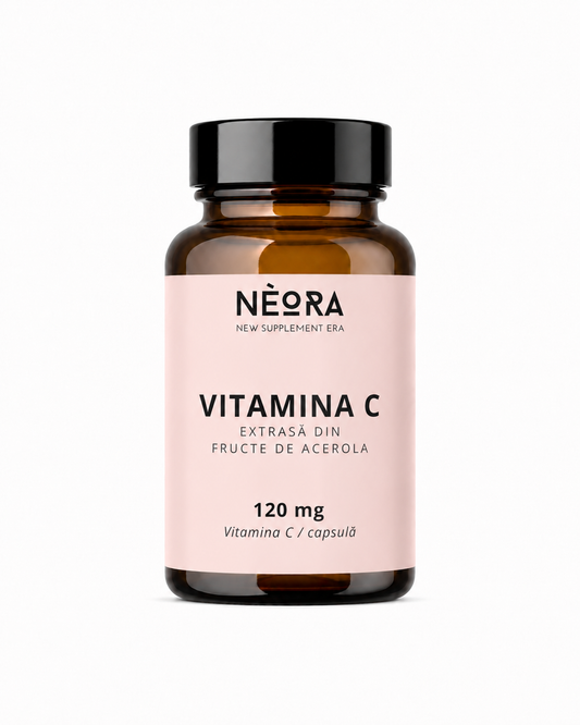 Vitamina C Naturală extrasă din fructe de Acerola, 120 mg, 60 capsule