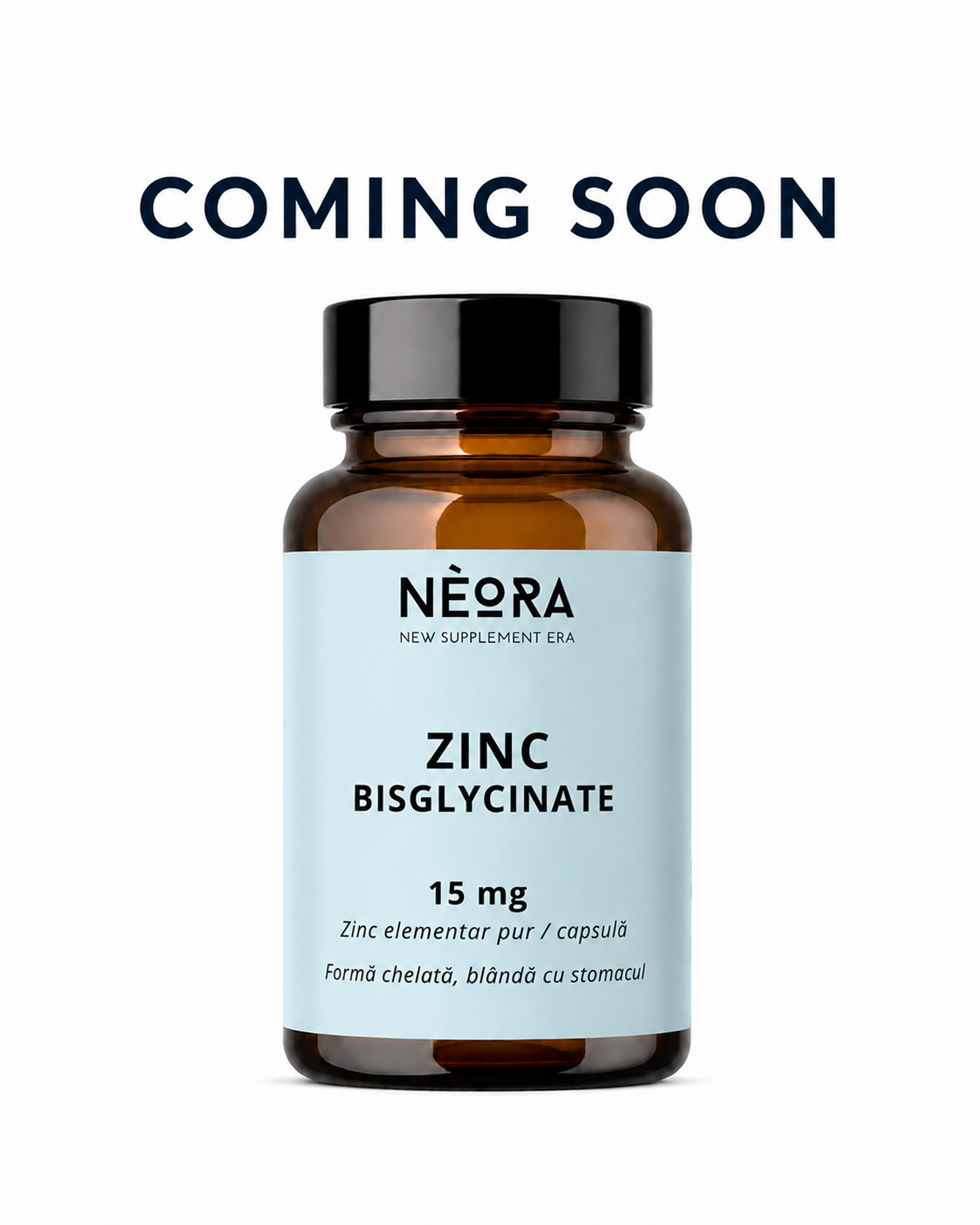 Zinc Bisglicinat, 100% chelat, 15 mg, 60 capsule
