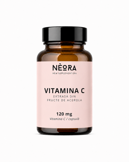 Vitamina C Naturală extrasă din fructe de Acerola, 120 mg, 60 capsule