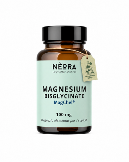 Magneziu Bisglicinat pur – MagChel®, 60 capsule